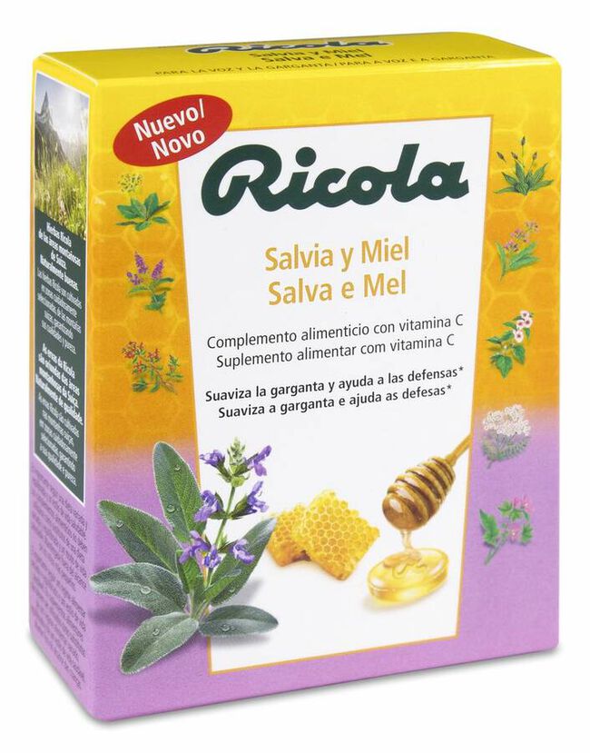 Ricola Caramelos Salvia y Miel, 50 g