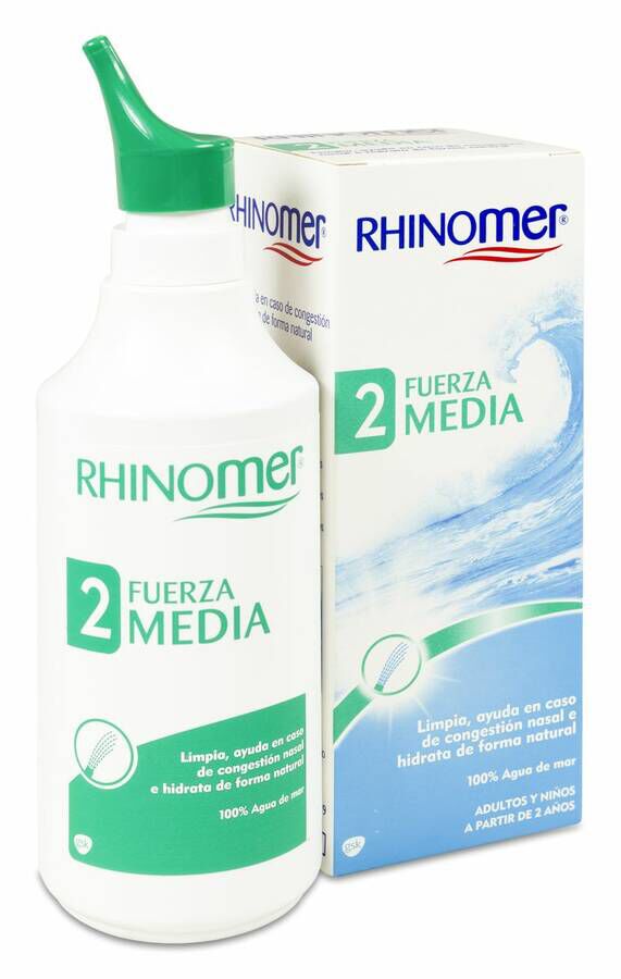Rhinomer Limpieza Nasal Fuerza 2 Nebulizador, 135 ml