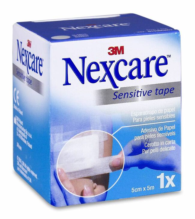 imagen de Nexcare Sensitive Tape Esparadrapo de Papel Blanco 5 m, 1 Ud