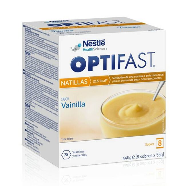 Optifast Natillas Sabor Vainilla, 8 Sobres