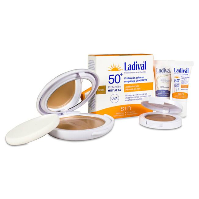 Pack Ladival Maquillaje SPF 50+ Tono Dorado, 10 g