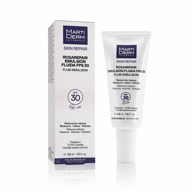 MartiDerm Rosarepair Emulsión Fluida SPF 30+, 40 ml