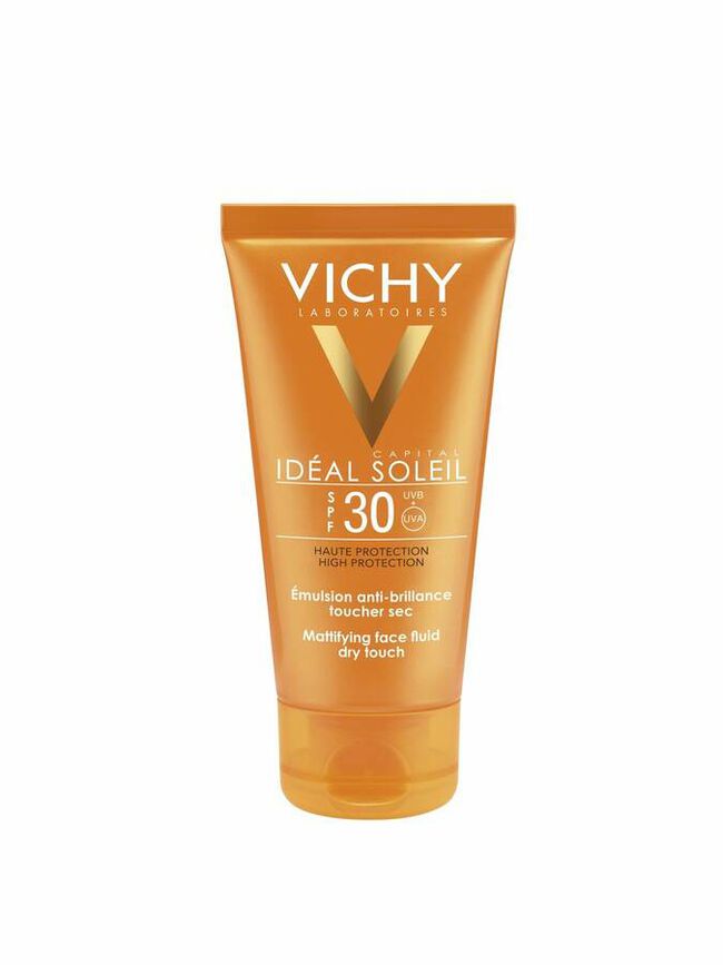 Vichy Idéal Soleil Emulsión Facial Acabado Seco SPF 30, 50 ml