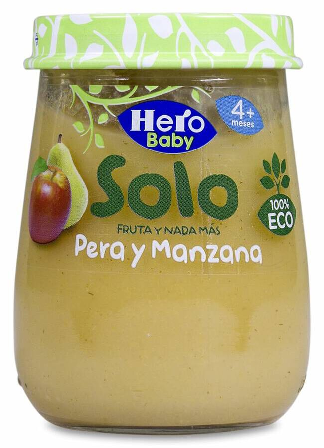 Hero Baby Solo Pera y Manzana, 120 g