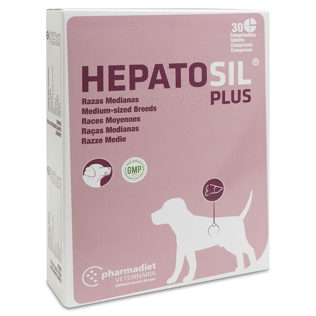 Pharmadiet Veterinaria Hepatosil Plus Razas Medianas, 30 Comprimidos