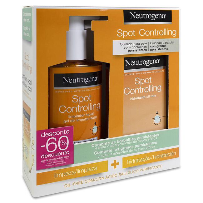 Pack Neutrogena Spot Controlling Hidratante + Limpiador, 50 ml + 200 ml