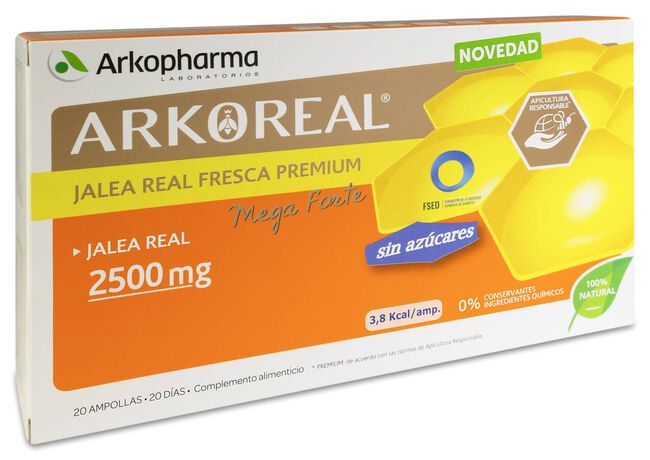 Arkopharma Arkoreal Jalea Real Fresca Premium Light, 20 Ampollas 