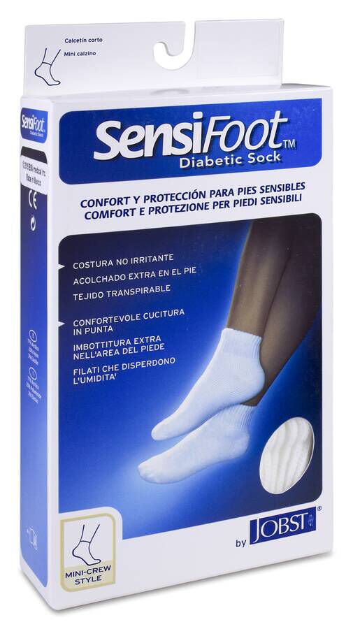 Jobst Sensifoot Calcetín Corto Blanco Talla S, 1 Unidad