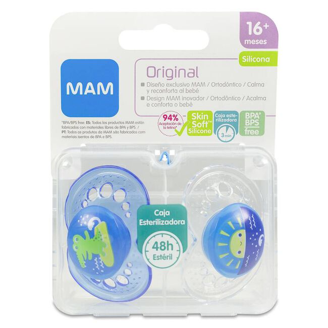 Mam Original Chupete Silicona +16 meses, 2 uds