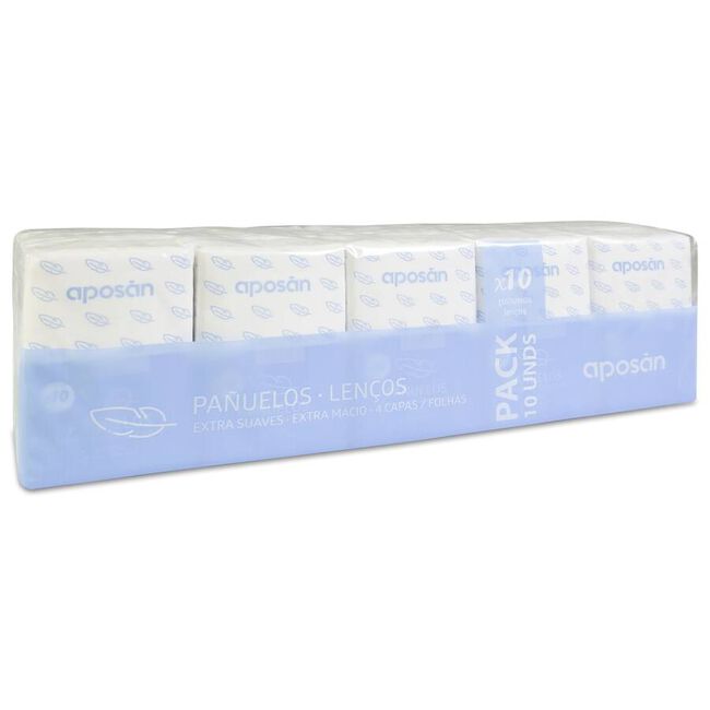 Aposán Pañuelos Extra Suaves, 10 x 10 unidades