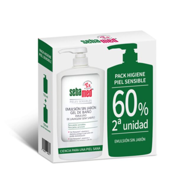Duplo Sebamed Emulsión 2ª Unidad al 60%, 2 x 750 ml