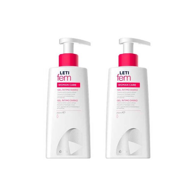 Duplo Leti Fem Gel Íntimo Sensitive, 2x250 ml