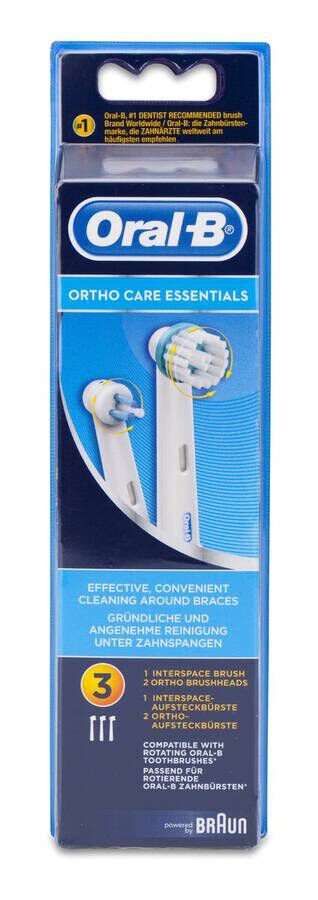 Oral-B Recambio Cepillo Dental El&eacute;ctrico Ortodoncia Ortho Care Essentials, 3 Uds
