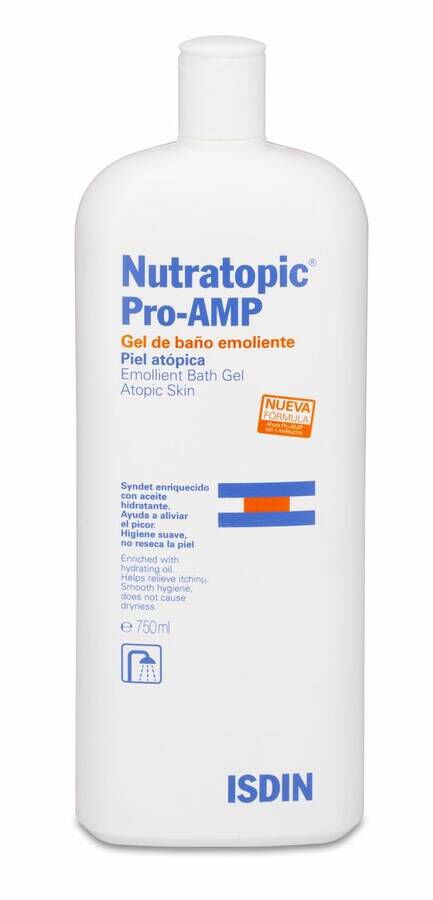 Isdin Nutratopic Gel de Baño Emoliente Piel Atópica, 750 ml