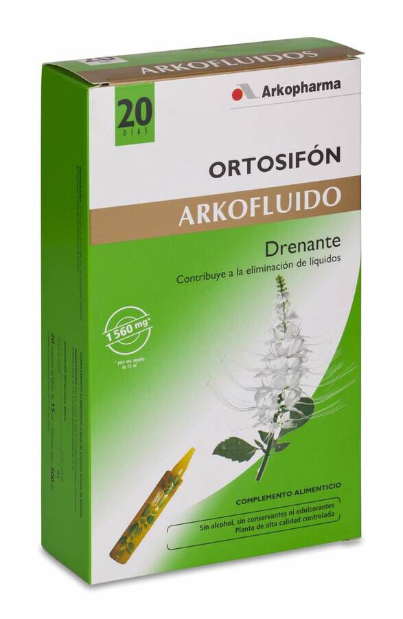 Arkopharma Arkofluido Ortosifón 15 ml, 20 Ampollas