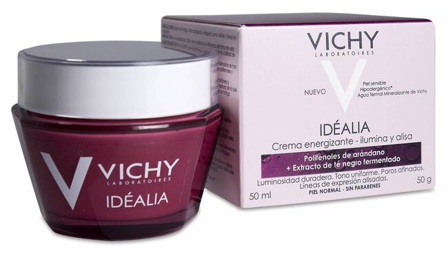 Vichy Idealia Crema Iluminadora Alisadora Piel Normal y Mixta, 50 ml