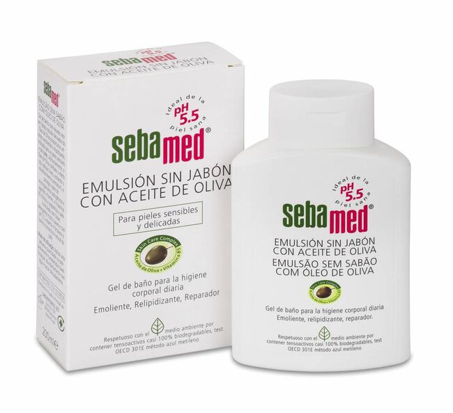 Sebamed Emulsión sin Jabón con Aceite de Oliva, 200 ml
