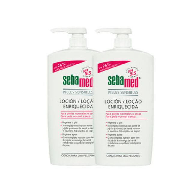 Sebamed Loción Enriquecida Piel Seca y Sensible, 2 x 750 ml