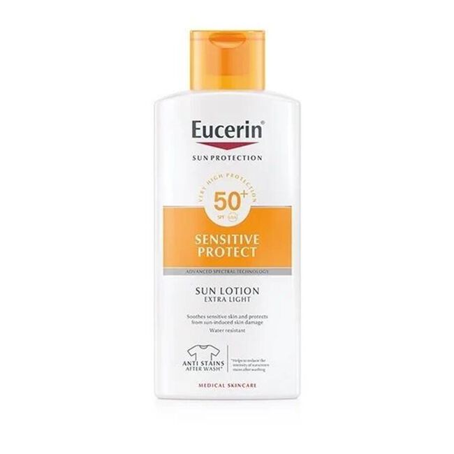 Eucerin Sun Loción Extra Light Sensitive Protect SPF 50+, 400 ml