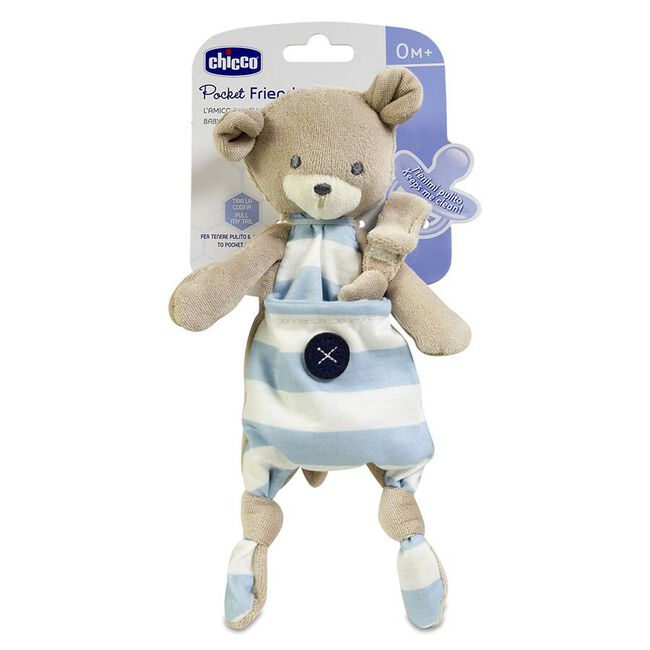 Chicco Guarda Chupetes Pocket Friend Azul, 1 unidad