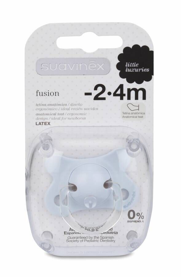 Suavinex Chupete Fusión Látex Anatómica -2 a 4 Meses, 1 Ud