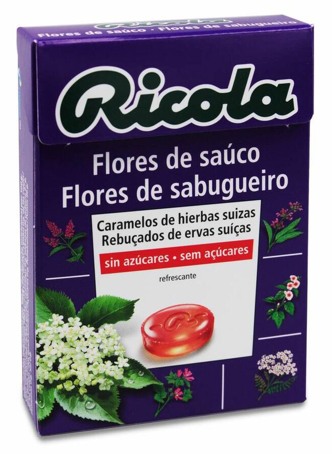 Ricola Caramelos Flores de Saúco Sin Azúcar, 50 g