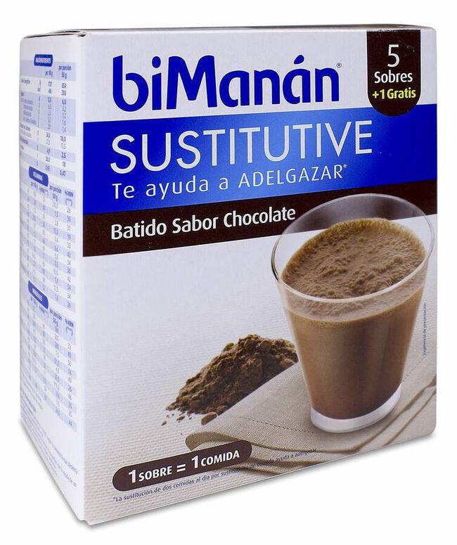 biManán Batido de Chocolate, 5 Uds
