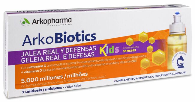 Arkopharma Arkobiotics Jalea Real y Defensas Niños, 7 Ampollas