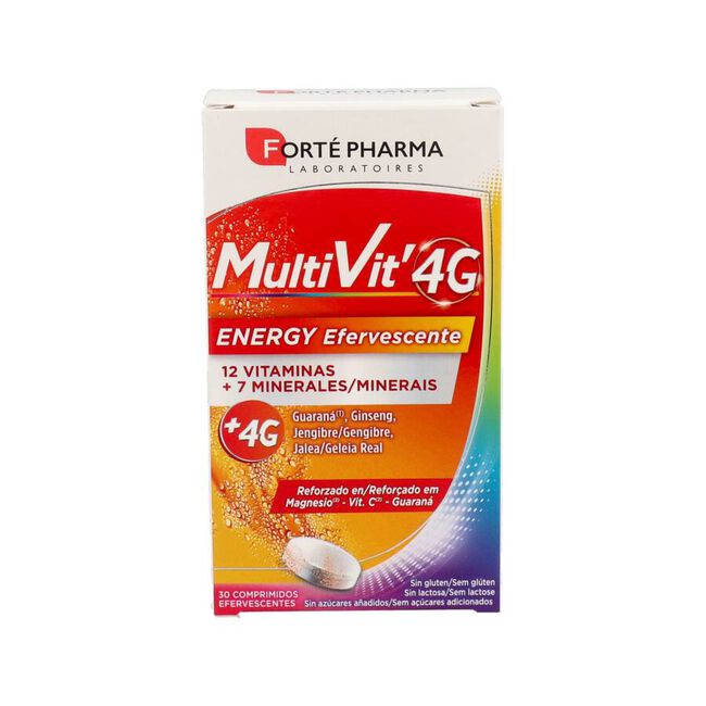 Forté Pharma Multivit 4G Energy Efervescente, 30 Comprimidos