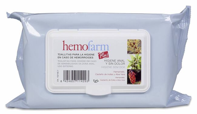 Hemofarm Plus, 60 Toallitas