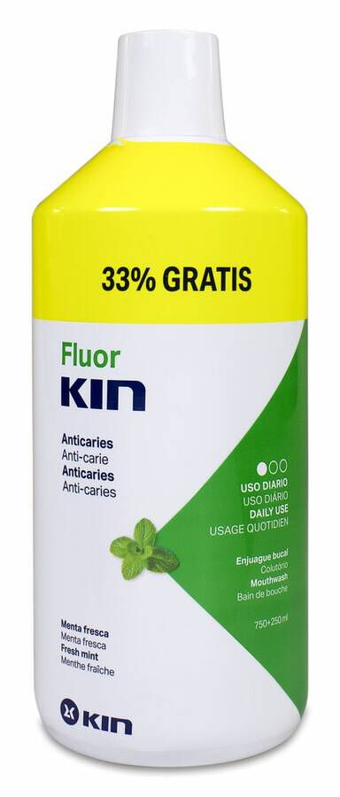 Fluor Kin Anticaries Colutorio Diario 0,5%, 750 ml