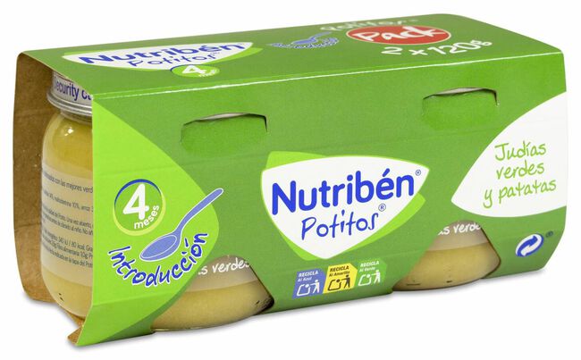 Nutrib&eacute;n Potitos Introducci&oacute;n Jud&iacute;as Verdes y Patatas, 2 Uds