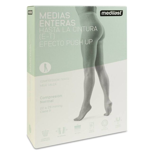 Medilast Panty para Varices Compresión Normal Negro Talla Mediana, 1 Unidad
