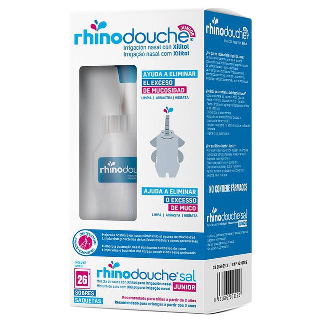 Comprar Pack Rhinodouche Junior Irrigador Nasal + Rhinodouche Sal Junior
