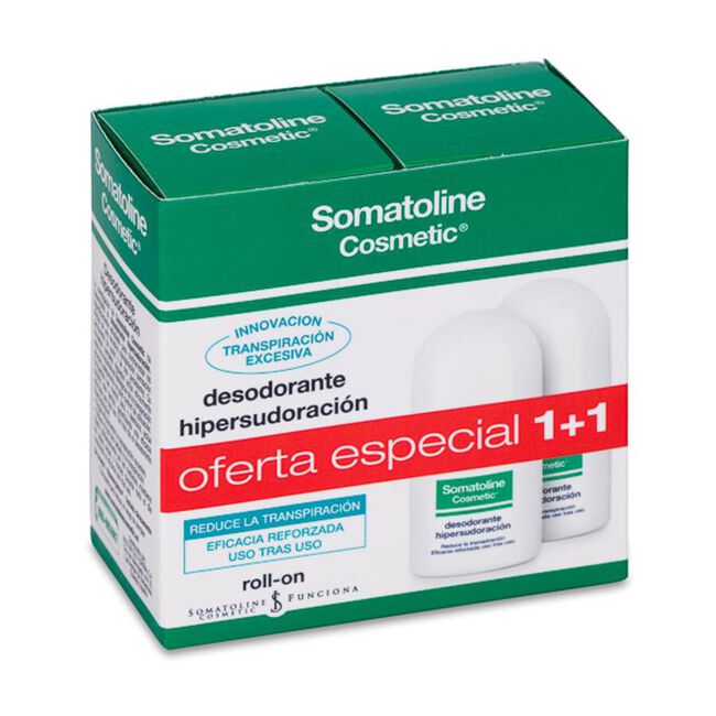 Duplo Somatoline Desodorante Hipersudoración Roll-On, 30 ml, 2 unidades
