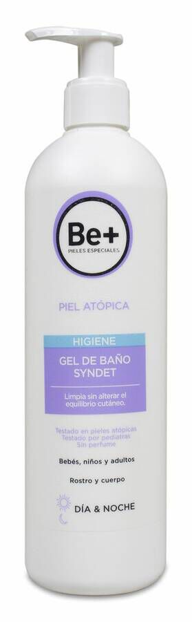 Be+ Gel de Baño Syndet Piel Atópica, 400 ml