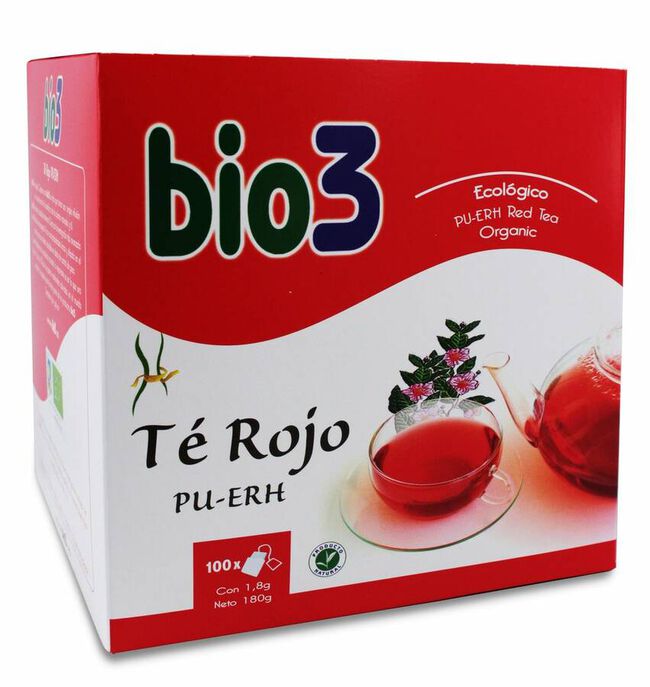 Bio3 Té Rojo Pu-erh, 100 Bolsas