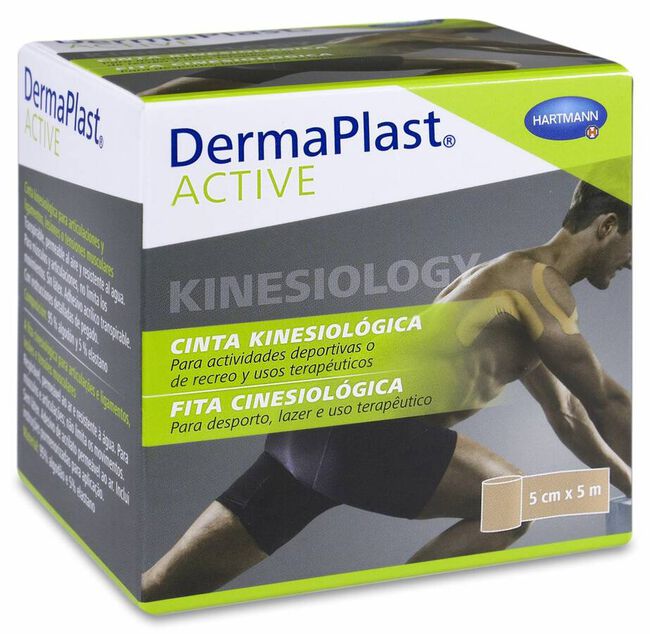DermaPlast Active Cinta Kinesiológica Beige 5 m, 1 Ud