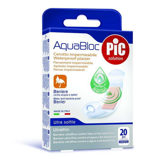 Pic Apósitos Aquabloc 19x72 mm, 20 Uds
