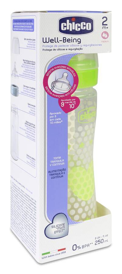 imagen de Chicco Well-Being Biber&oacute;n Silicona, 250 ml