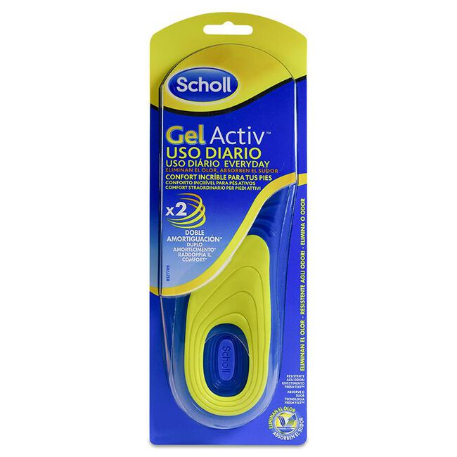 Scholl Plantillas GelActiv de Uso Diario para Hombre