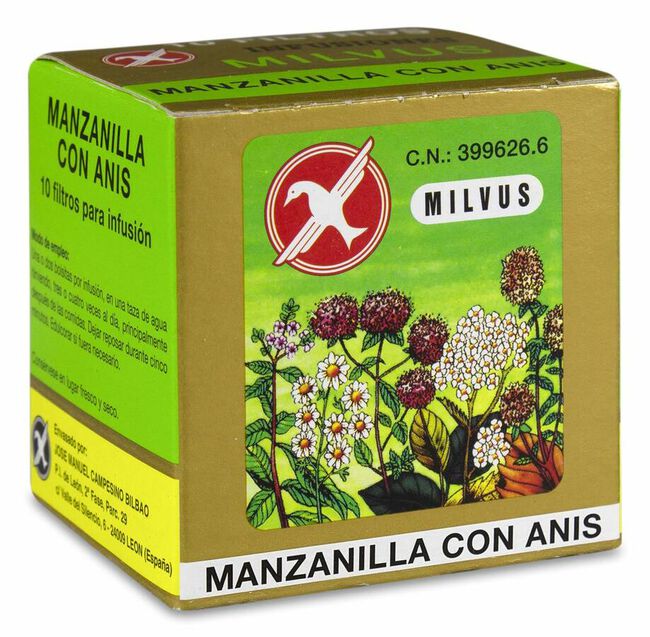 Milvus Manzanilla con Anís, 10 Sobres