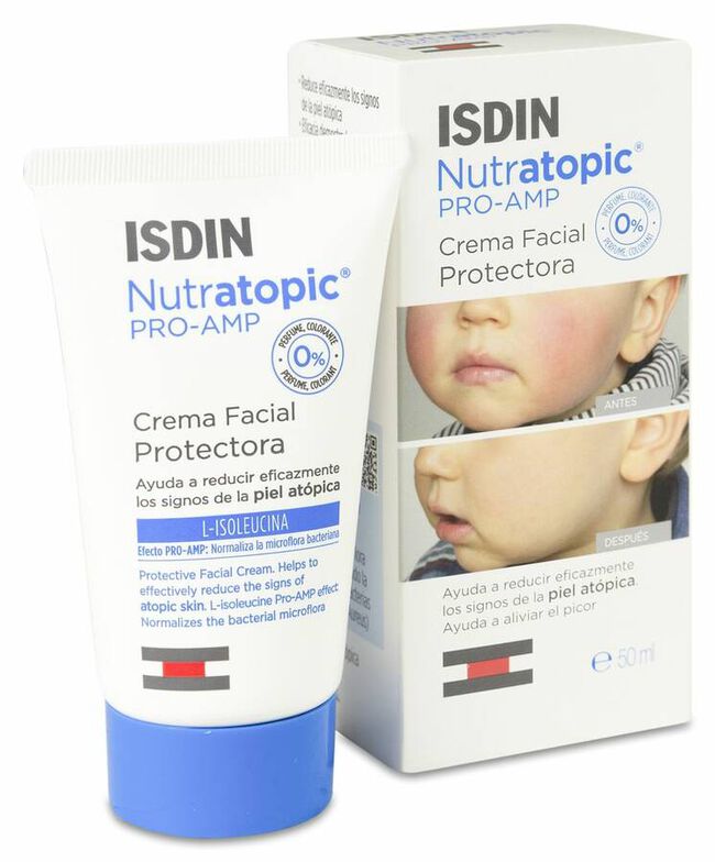 Isdin Nutratopic Pro-AMP Crema Facial Piel Atópica, 50 ml