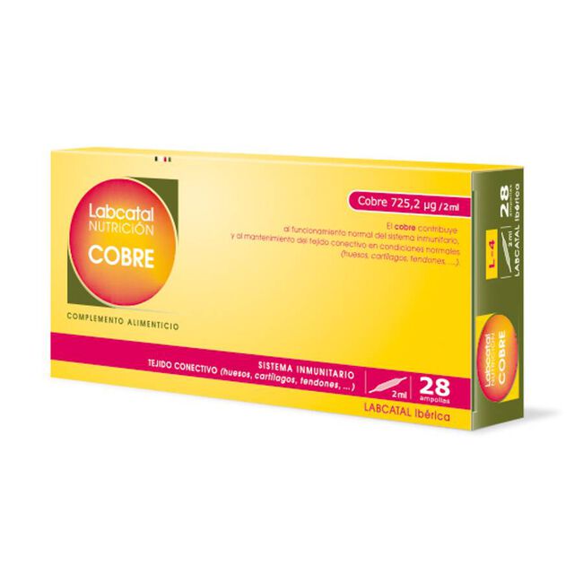 Labcatal 4 Cobre Ampollas, 28 X 2 ml