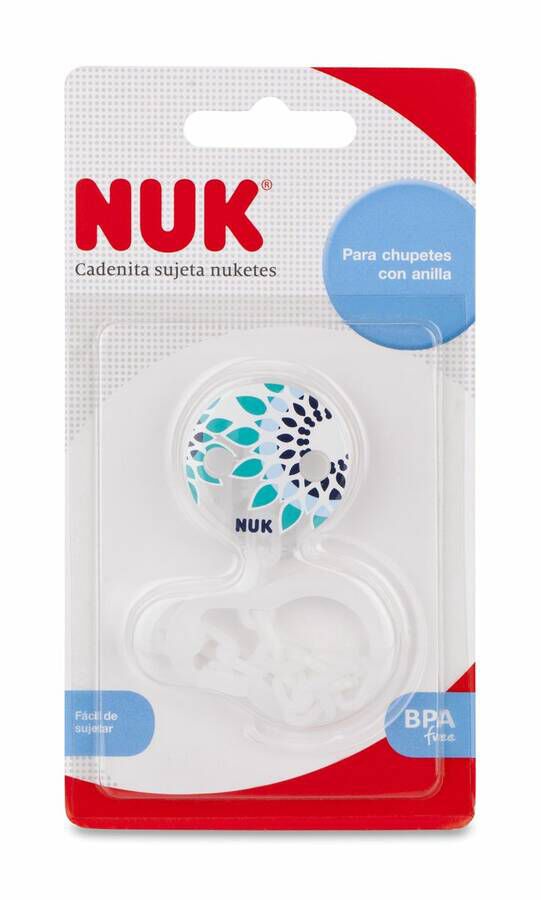 NUK Cadenita Sujeta Chupetes Tritan, 1 Unidad