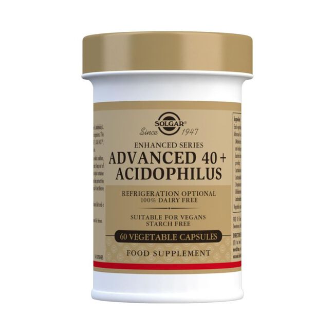 Solgar Advanced 40 + Acidophilus, 60 cápsulas vegetales