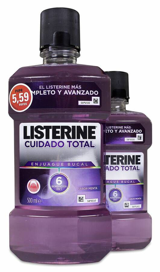 Pack Listerine Cuidado Total, 500 ml + 250 ml