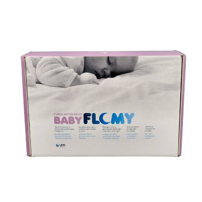 Leti Baby Flomy Funda Antiácaros, 140 x 70 x 15 cm