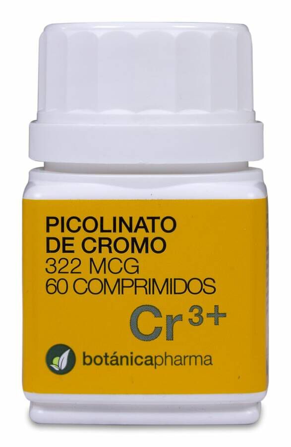 Botánicapharma Picolinato de Cromo 322 mcg, 60 Comprimidos