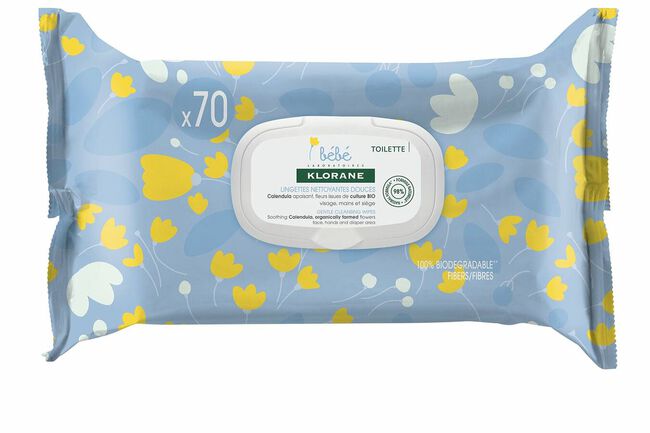 Trío Klorane Bebé Toallitas, 3 x 70 Unidades